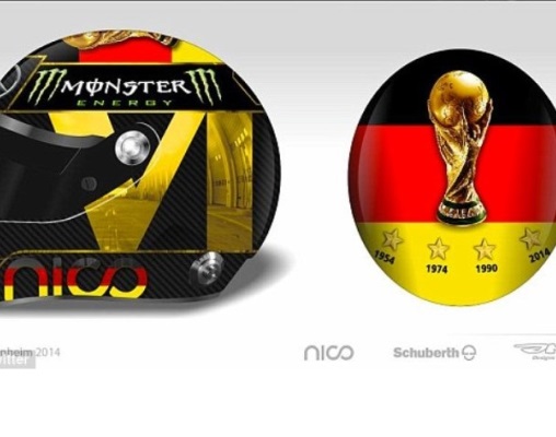 Ada Trofi Piala Dunia di Helm Nico Rosberg